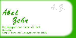 abel zehr business card